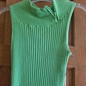 Cato sweater tank with rhinestone accent zipper